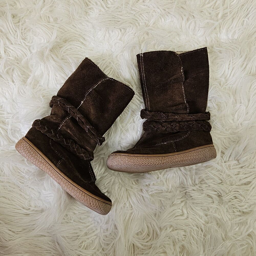 Livie & Luca Mocha Brown Suede Leather Calliope Boots Size 7